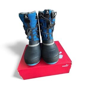 Kamik Blue and Black Kids Snow Boots